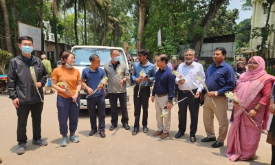 পুঠিয়া স্বাস্থ্য কমপ্লেক্স পরিদর্শনে চীনের চিকিৎসক দল