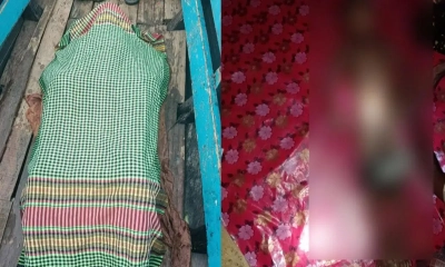 মা-ছেলের মরদেহ।      ছবি- রূপালী বাংলাদেশ