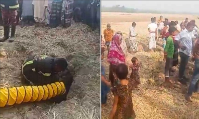 ৩০ ফুট গভীরে ক্যামেরা নামিয়েও মিলল না স্বাধীনকে, চেষ্টা অব্যাহত