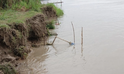 নদীর পানি বৃদ্ধি পাওয়ায় আতঙ্কে হাজারো পরিবার