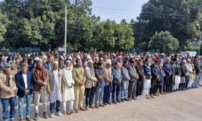 রাবিতে খালেদা জিয়ার গায়েবানা জানাজা অনুষ্ঠিত 