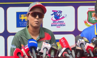 রাজশাহীতে বাংলাদেশ-শ্রীলঙ্কা নারী সিরিজের ট্রফি উন্মোচন
