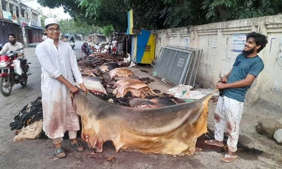 চামড়ার দামে ধস, রাজশাহীতে বিপাকে মৌসুমি ব্যবসায়ীরা