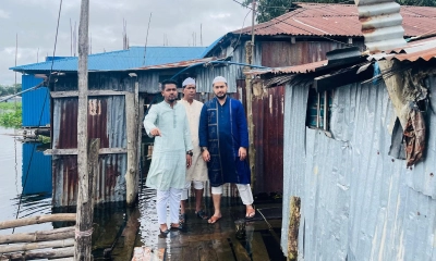 রাঙামাটির পানিবন্দি এলাকা পরিদর্শন করলেন জেলা পরিষদের সদস্য হাবীব আজম