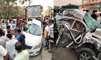 কুমিল্লায় বাস-প্রাইভেটকার সংঘর্ষে নিহত ৪