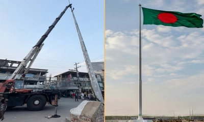 বেনাপোলে উড়তে যাচ্ছে দেশের সবচেয়ে উঁচু পতাকা