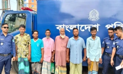 গভীর রাতে পুলিশের বিশেষ অভিযানে ৬ আসামি গ্রেপ্তার