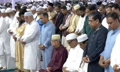জাতীয় ঈদগাহে ঈদের প্রধান জামাত অনুষ্ঠিত