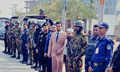 জামালপুর-৫ আসনের বিচারিক কমিটির নির্বাচনি এলাকা পরিদর্শন