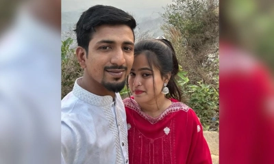 স্বামী তানভীর ও স্ত্রী জুথি খাতুন। ছবি- রূপালী বাংলাদেশ
