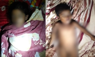শিশু সামিয়া আক্তার ও মাছুম বিল্লাহ।