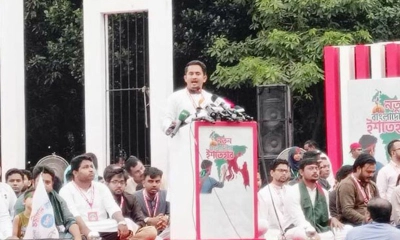 মুজিববাদী সংবিধান ভেঙে চুরে নতুন সংবিধান চাইতে এসেছি: সারজিস আলম