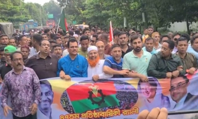 বিএনপির ৪৭তম প্রতিষ্ঠাবার্ষিকী উপলক্ষে সাতক্ষীরায় র‌্যালি ও সমাবেশ  অনুষ্ঠিত । ছবি- রূপালী বাংলাদেশ