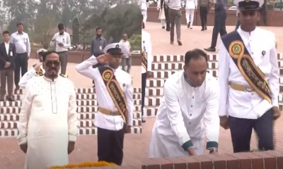 জাতীয় স্মৃতিসৌধে স্পিকার ও ডেপুটি স্পিকারের শ্রদ্ধা