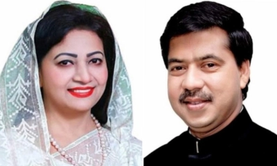 সাবেক দুই সংসদ সদস্য জান্নাত আরা হেনরী ও হাবিবে মিল্লাত মুন্না।    ছবি- রূপালী বাংলাদেশ