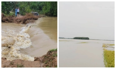 বৃষ্টি ও পাহাড়ি ঢলে মৌলভীবাজারে পানিবন্দি ৩০ গ্রাম
