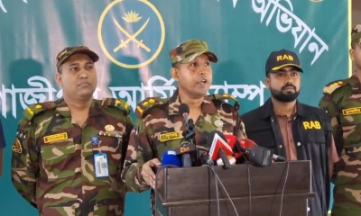 শ্রীপুরে অস্ত্রসহ ‘শীর্ষ সন্ত্রাসী’ এনামুলকে গ্রেপ্তারের বিষয়ে সেনাবাহিনীর ব্রিফিং