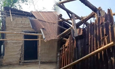 ঝড়ে বিশ্বনাথে বিধ্বস্ত দুই দিনমজুর সহোদরের বসতঘর