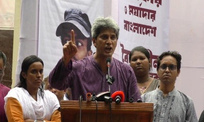 গণসংহতি আন্দোলনের প্রধান সমন্বয়কারী জোনায়েদ সাকি। ছবি- রূপালী বাংলাদেশ