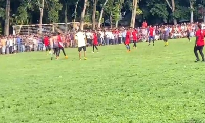 নারী ফুটবল ম্যাচ। ছবি- রূপালী বাংলাদেশ
