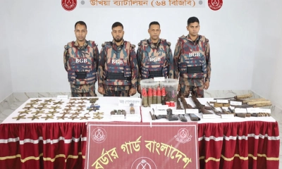 পাহাড়ে বিজিবির সঙ্গে ডাকাতদের গোলাগুলি, অস্ত্র-গোলাবারুদ উদ্ধার