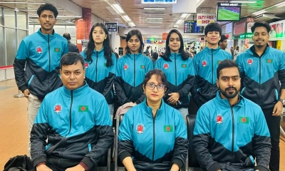 বাংলাদেশ জাতীয় পুরুষ ও নারী টেবিল টেনিস দল। ছবি- সংগৃহীত
