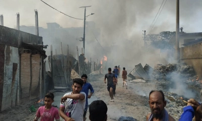 গত ২২ সেপ্টেম্বর টঙ্গীর সাহারা মার্কেটে অবস্থিত ফেমাস কেমিক্যাল লিমিটেডের গুদামে আগুন লাগে।      ছবি- সংগৃহীত