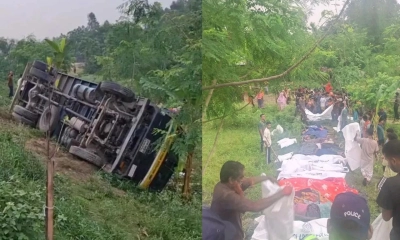 যমুনা সেতুর পূর্বপাড়ে রডবোঝাই ট্রাক উল্টে নিহত ১৫