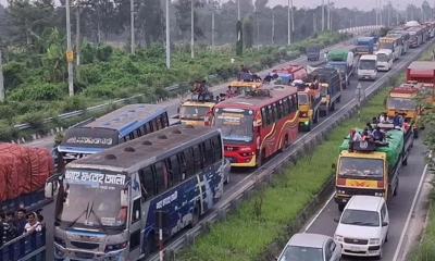 ঢাকা-টাঙ্গাইল মহাসড়কে ৪৫ কিলোমিটার যানজট