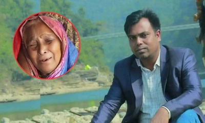 সাংবাদিক আসাদুজ্জামান তুহিন ও তার মা। ছবি- রূপালী বাংলাদেশ