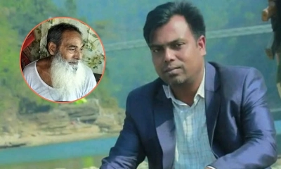সাংবাদিক আসাদুজ্জামান তুহিন ও তারা বাবা মো. হাসান জামাল। ছবি- রূপালী বাংলাদেশ
