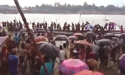 উল্লাপাড়ায় নৌকা বাইচে সংঘর্ষ, আহত ১৭