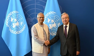 জাতিসংঘ মহাসচিবের সঙ্গে প্রধান উপদেষ্টার সাক্ষাৎ