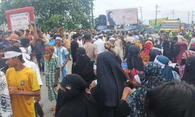 জিহাদ হত্যায় আসামিদের গ্রেপ্তার দাবিতে মহাসড়ক অবরোধ