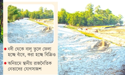 পকেট ভর্তির প্রকল্প গঙ্গাচড়া বালুর বাঁধ