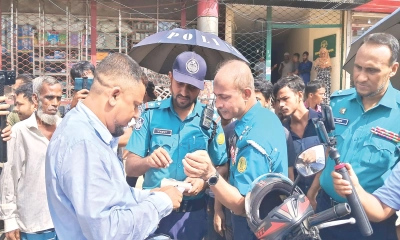 সড়কে শৃঙ্খলা ফেরাতে সিলেটে পুলিশের অ্যাকশন শুরু