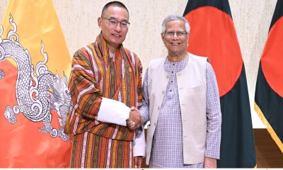 প্রধান উপদেষ্টার সঙ্গে  ভুটানের প্রধানমন্ত্রীর বৈঠক