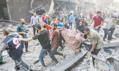 বিধ্বস্ত গাজায় কেবলই আর্তনাদ