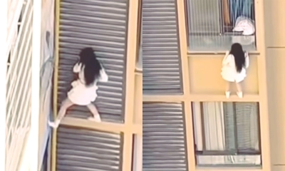 প্রেমের টানে জীবন  বাজি, ১১তলা থেকে  ঝুলে পালালেন তরুণী!