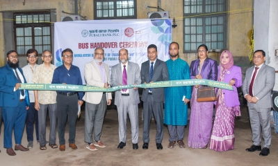 পূবালী ব্যাংক পিএলসি কর্তৃক বুয়েটকে দুটি বাস প্রদান