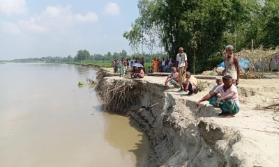 ব্রহ্মপুত্রের ভাঙনে দিশাহারা মানুষ  জামালপুরের দেওয়ানগঞ্জ