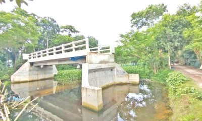 রাস্তা থেকে ১০ ফুট উপরে ব্রিজ,  নেই সংযোগ সড়ক