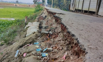 কোটি টাকার রাস্তা  চার মাসেই শেষ
