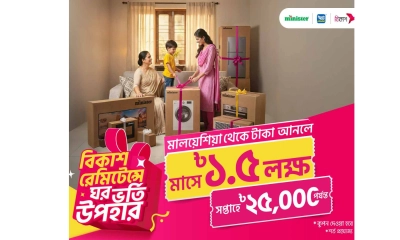 মালয়েশিয়া থেকে ‘টাচ এন গো’র মাধ্যমে বিকাশে রেমিট্যান্স গ্রহণ করে পুরস্কার জেতার সুযোগ