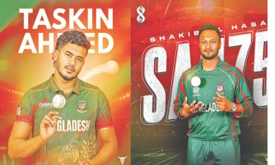 আমিরাতের টি-২০ লিগে  সাকিব ও তাসকিন