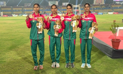 সাফ অ্যাথলেটিকসে  পদক জয় মেয়েদেরও