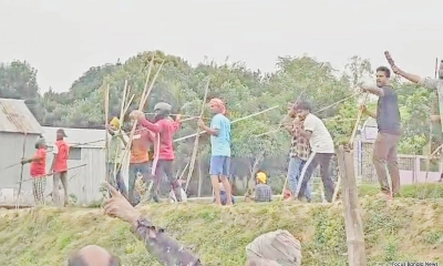 দুই ভাইয়ের বিরোধে  ঘণ্টাব্যাপী সংঘর্ষে  আহত অন্তত ২৫