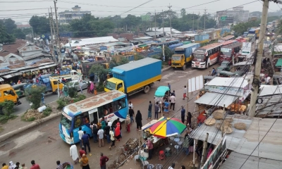যানজটে অচল মহাসড়ক