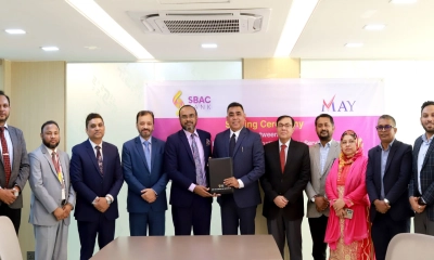 এসবিএসি ব্যাংক ও মে ইন্টারন্যাশনাল ট্রেড সার্ভিসের মধ্যকার চুক্তি স্বাক্ষর
