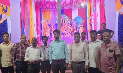 প্রশাসনের পক্ষ থেকে পূজামন্ডপে পরিদর্শন 